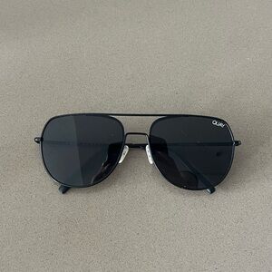 Quay Australia Black Aviator Sunglasses